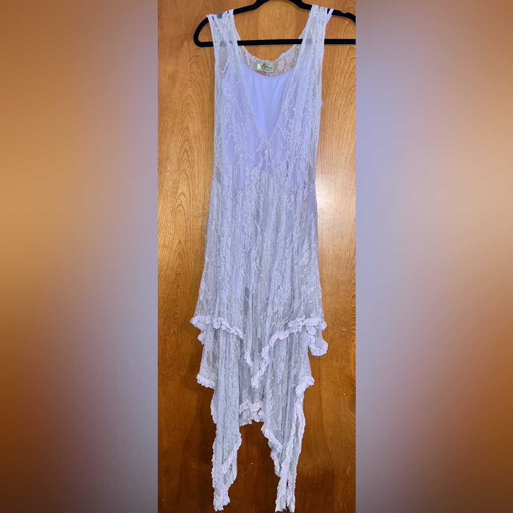 Lavender Lace High-Low Dress